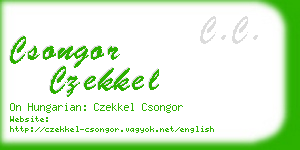 csongor czekkel business card